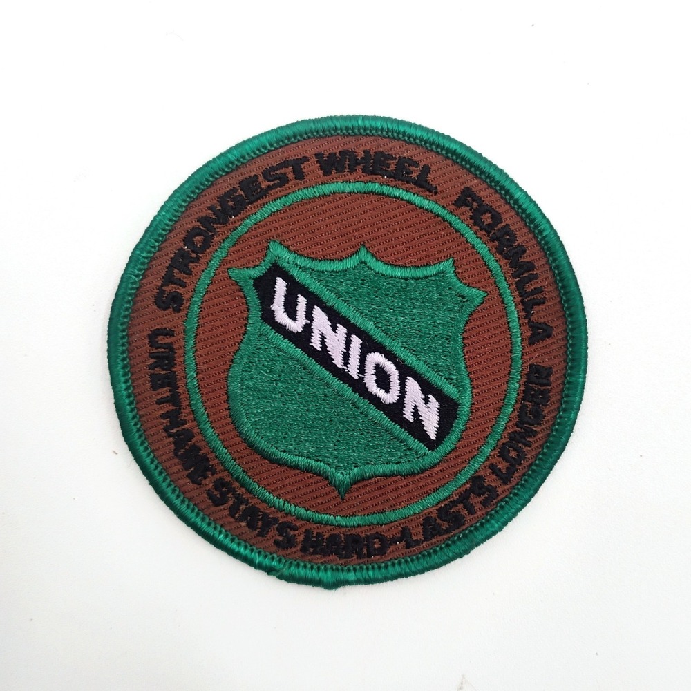 Union Skateboard Embroidered Patch Strongest Wheel Formula Urethane Vtg 90's Sk8